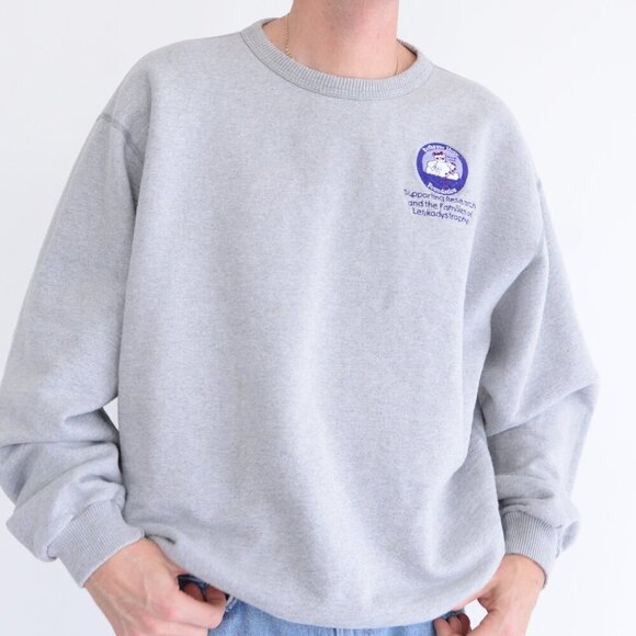 Vintage Non-Fiction Gray 100% Cotton Crew Neck Sweater Size Large - Picture 2 of 11